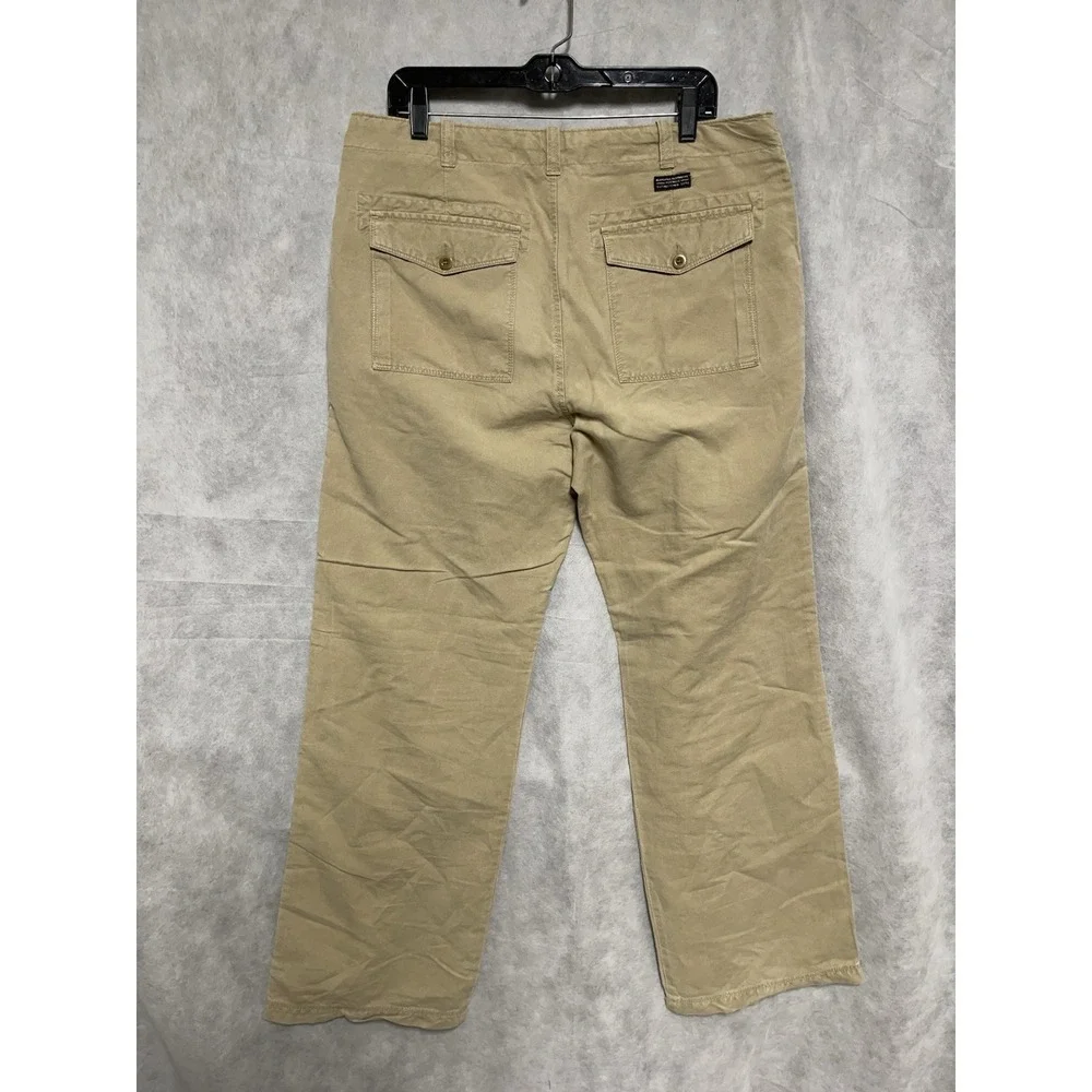 Banana Republic Pants Men 35x33 36x33 Linen Cotton Drawstring Baggy Casual Chino